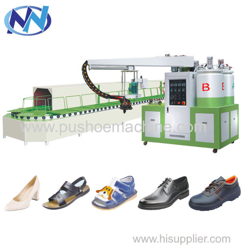 Semi Automatic pu leather shoe-making machine