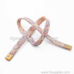 Flat braided drawcord with silicone tips for garments