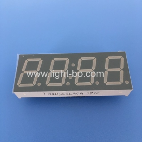 Super red 0.56 4 digit 7 segment led clock display common cathode for industrial control