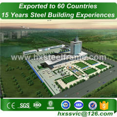 metal building with apartment made of structual steel ISO9001 export to Korea