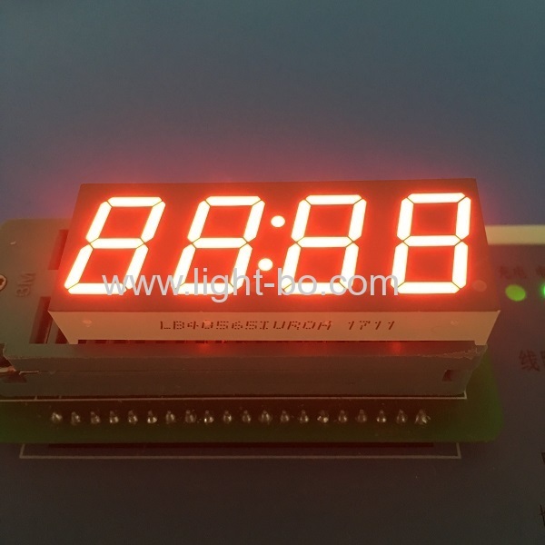 Affichage d'horloge à LED ultra rouge 0,56" à 4 chiffres et 7 segments, anode commune pour tableau de bord