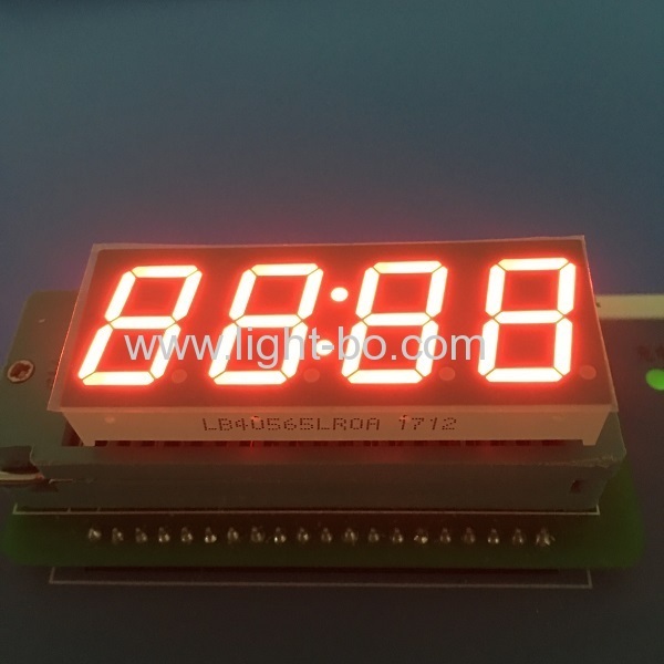 Super rote 0,56 "4-stellige 7-Segment-LED-Uhr-Display gemeinsame Kathode für die industrielle Steuerung