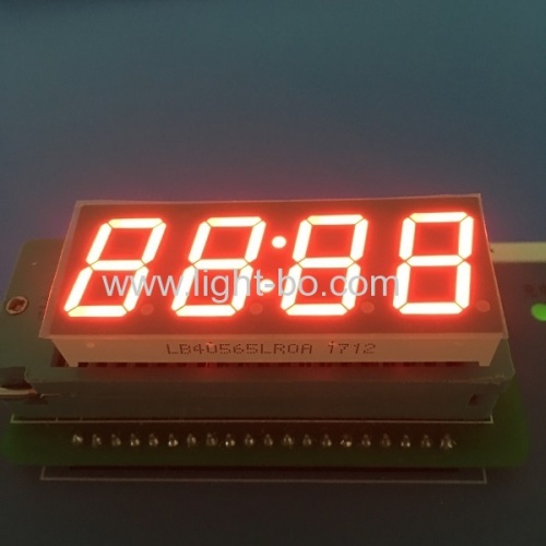 Super red 0.56 4 digit 7 segment led clock display common cathode for industrial control