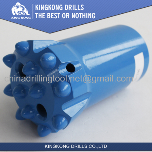 76mm T38 thread drill button bits with drop center face and ballistic buttons 