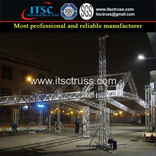 China Fabricated Customized Special A-Shaped Aluminum Roof Truss Rigging Setup