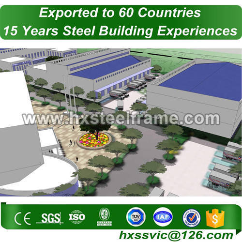 steel frame shop and steel structure warehouse wide-span export to Palestine