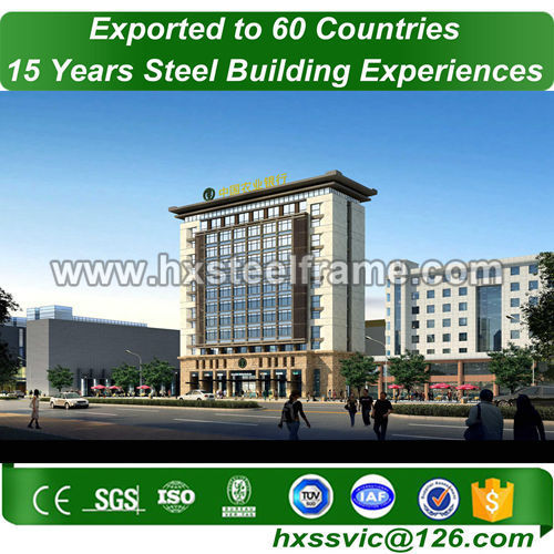 residential metal buildings made of steel frame work ATSM standard nice welded