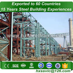 steel shed frame kits made of stell frame with ISO standard export to Turkey