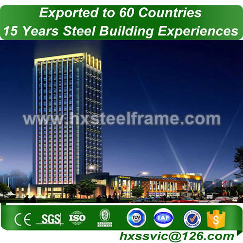 steel office building and commercial steel framed buildings wind-resistance