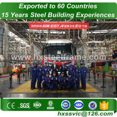 steel workshop garage made of steel struture CE verified sale to Indonesia