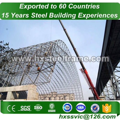 large space structures building made of welded steel column big-Span nice made