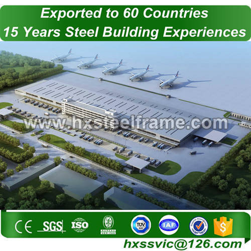 heavy steel formed 60x50 metal building with beautiful style provide to Panama