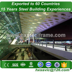 single layer space frame building made of steel frame installation with ISO