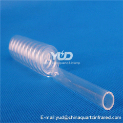 Quartz spiral tube Water treatment Clear or Milky Spiral Quartz Glass Tube for Heating