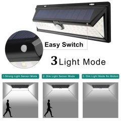 Solar Outdoor Patio 90LED with Motion Sensor and Wide Angle Wireless Waterproof Night Light for Yard Pathway Garden