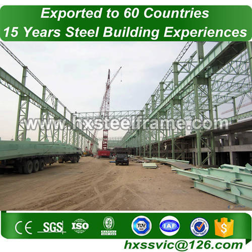 space frame section building made of structual steel pre-made nice installed