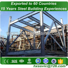 portal frame steel structure and Heavy Steel Frame Fabrication nice painted