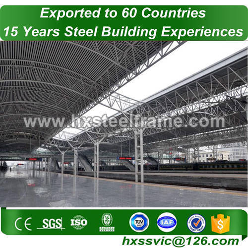 space frame structure building made of Primary steel with GB code well blasted