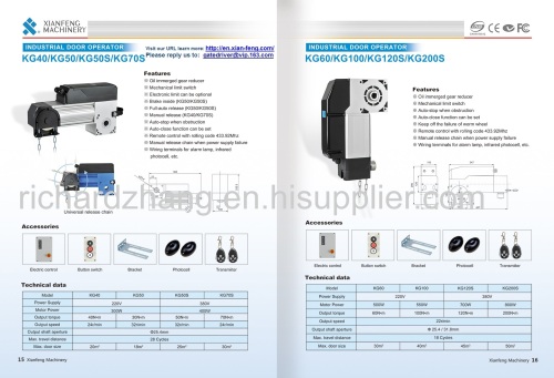 Industry Sectional Door Shaft Motor