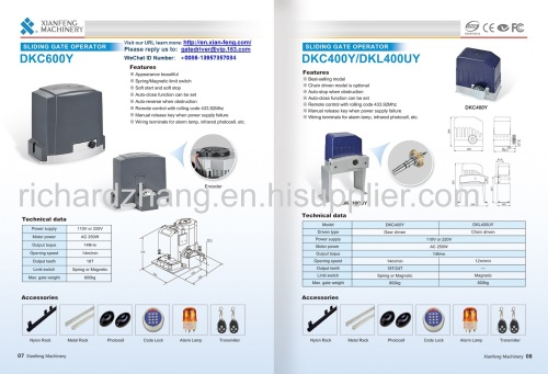 Automatic Sliding Gate Operator  Slide Gear Motor 