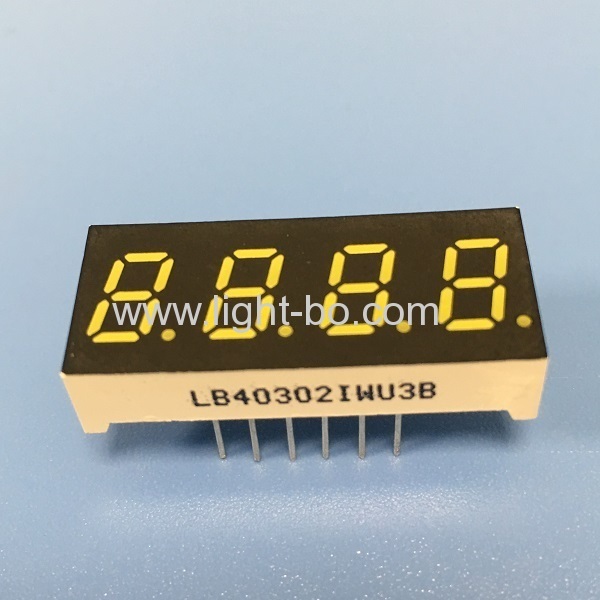 Ultra branco de 4 dígitos 0,3 "7 segmentos Display LED ânodo comum para o painel de instrumentos