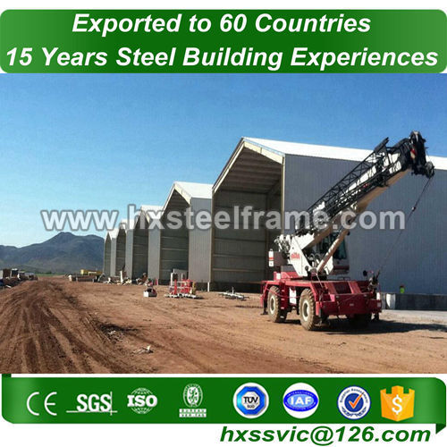 Structural Steel Workshop and Steel warehouse building ISO9001 sale to Macau