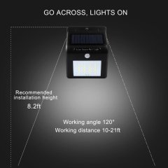 Solar Wall Lights 16 LED Waterproof Wireless Motion Sensor Security Wall Light Step solar lights outdoor for Porch Patio