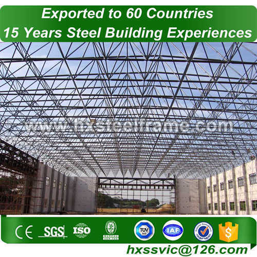 space frame construction and steel space frame structures with CE well painted