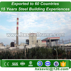 fabrication of steam power plant made of structural steel framing heavy-gauge