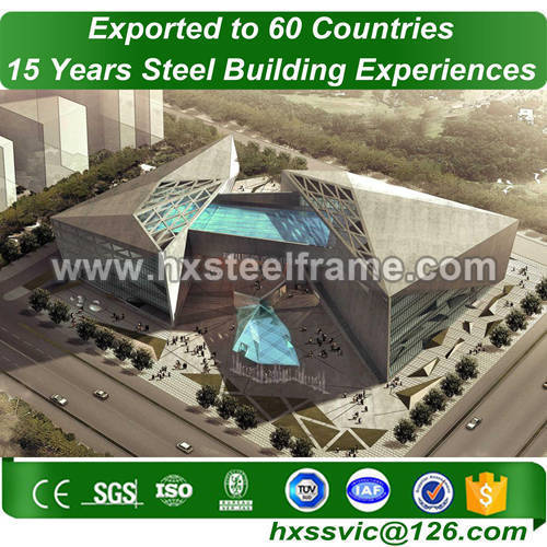 steel shop buildings by light steel frame steel structure to Eritrea market