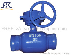 Worm Fully welded ball valve