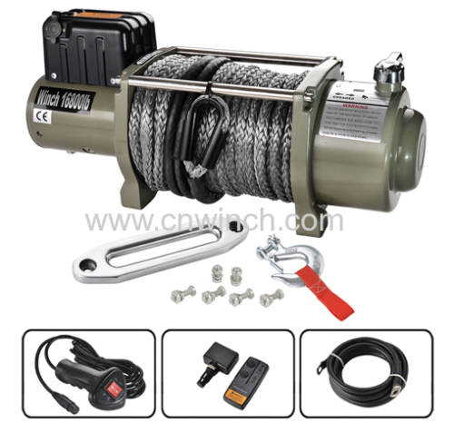 SYNTHETIC ROPE WINCH 16800LBS PLI COVERED