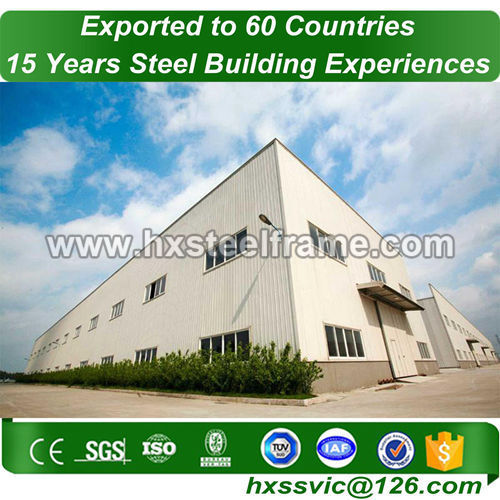 industrial steel framed buildings made of structural stee with modern style