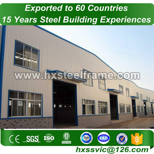 steel industrial buildings made of portal steel frame hot Sell at Brazil area