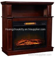 Decorative freestanding electric fireplace with Cabinet