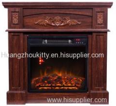 MDF mantle Fireplace with paper veneer