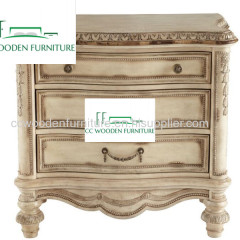 European-style French wooden bedside table end table nightstand