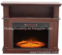 MDF mantle with wood veneer with remote control