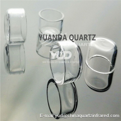 Quartz glass cover &Quartz bell jar one end closed fused quartz tube flange/thin-walled quartz glass bell jar