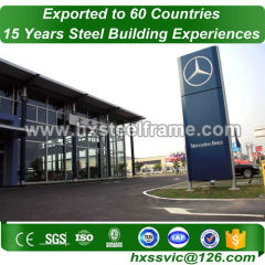 small metal buildings and pre engineered steel building with ISO sale to China