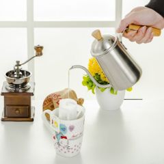 Hand flush coffee pot