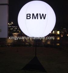 Inflatable led light ball with stand