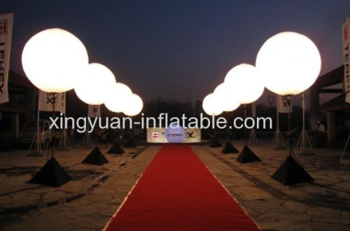 Customed logo inflatable light up balloons with tripod stand for night event decoration