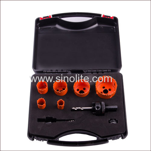 9pcs HSS Bi-Metal Hole Saw Set 7/8" 1-1/8" 1-1/2" 1-3/4" 2-5/8" 2-7/8"