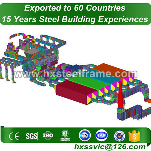 steele construction building made of prefab steel custom-made to Oman customer