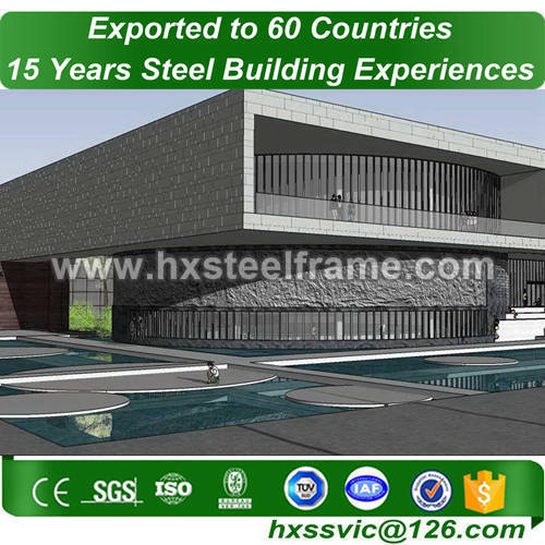 30x60 metal building made of steel tube columns hot Sell for importer in Dubai