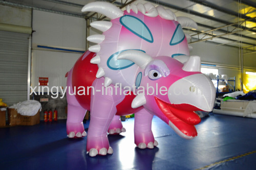 Giant PInk colorful inflatable Triceratops dinosaur for sale