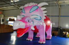 Giant PInk colorful inflatable Triceratops dinosaur for sale