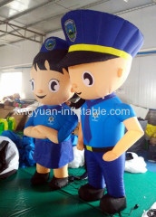 Giant inflatable policeman for advertising