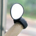 Bicycle handlebar flexible mirror